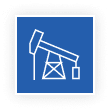 Blue icon with a white oil pump jack.
